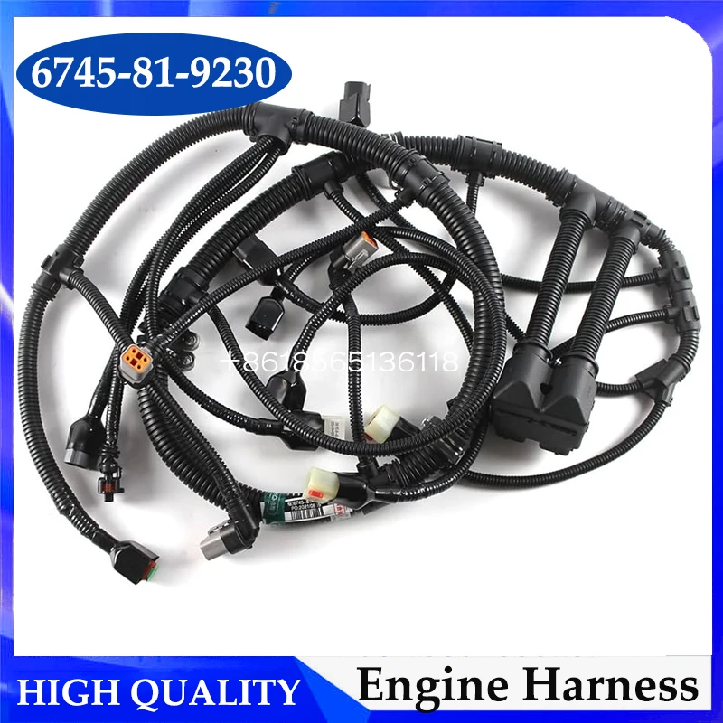

6D114 Engine 6745-81-9230 6745819230 Wire Harness Cable Assembly For PC300-8 PC350-8 PC360-8 PC300-8MO Excavator Parts