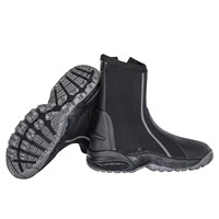ZCCO 5mm Neoprene Diving Boots with Anti-Slip Rubber Sole, Scuba Snorkeling Boots for Water Sports, Black