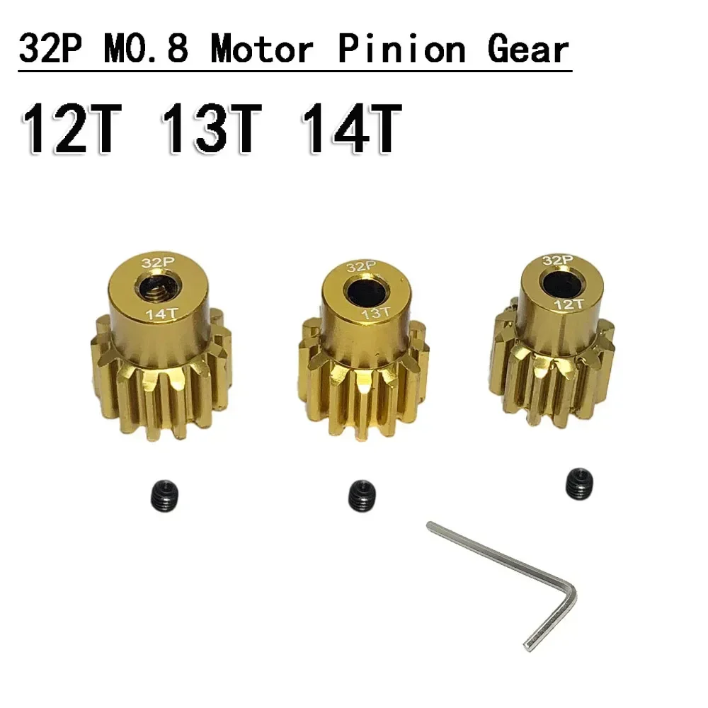 

32DP 540 Motor Pinion Gear 12T 13T 14T 15T 16T 3.175mm Shaft Pinion Gears Parts Set Kit for 1/10 RC Car Brushless Brush Motor