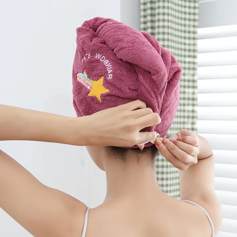Frauen Schnell Trockenes Haar Hut Super Saugfähige Weiche Bad Kopf Handtücher Mädchen Nette Haar Handtuch Haar Trockenen Wrap Bonnets Bad Werkzeug