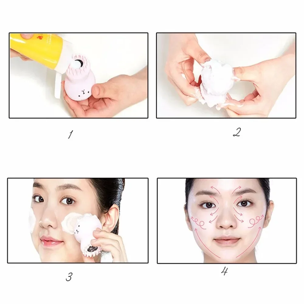 Silicone Octopus Face Cleansing Brush Facial Deep Pore Skin Care Scrub Portable Soft Sponge Cleanser Makeup Tool 1pcs