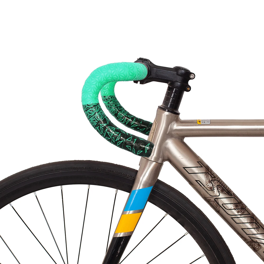 1 Paar Neues Fahrradlenkerband Zweifarbiges Rennrad-Lenkerband mit Chrysanthemenmuster EVA+PU Weiches Anti-Vibrations-Lenkerband Langlebiges Lenkerband – Detail 18
