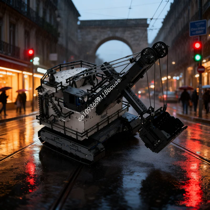 

10035 шт. MOC веревка лопата экскаватор белая техническая модель строительные блоки сборка DIY Рождественский подарок образование детская игрушка на день рождения