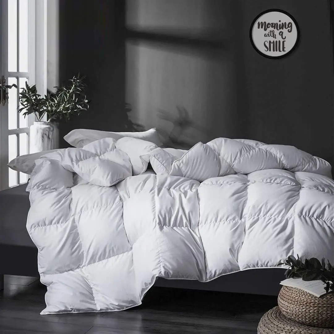 Furniture suppliesAPSMILE Luxurious California King Goose Feathers Down Comforter, Ultra-Soft Pima Cotton Goose Down Duvet, 41oz