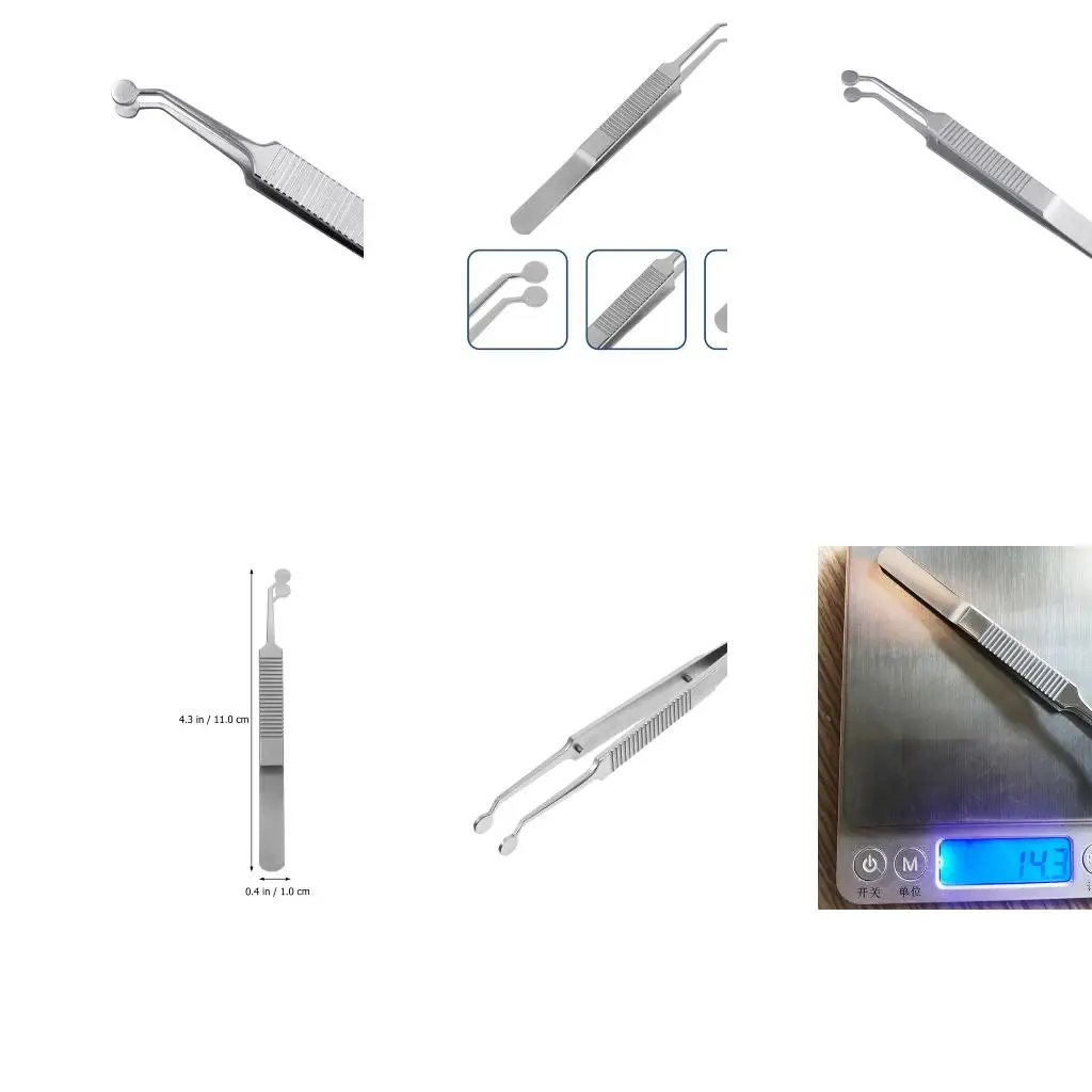  Eyelid Turn Eye Apparatus Clip Tool Ophthalmic Meibomian Glands Massage Stainless Steel Eyelid Massage Tweezers