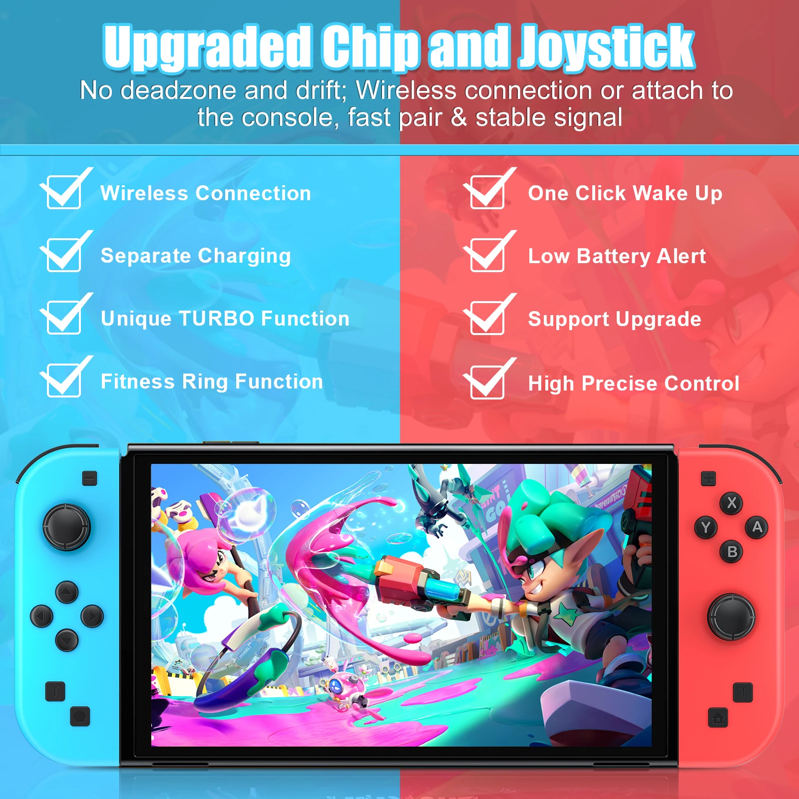 Joy Pad Joycons For Nintendo Switch Joystick Mini Gamepad Controller Wireless Game Console Joypad Turbo Wake Up Function