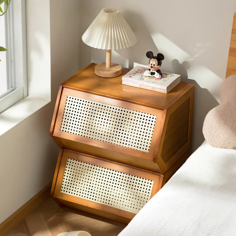 Creative bedside table, simple modern bedroom, household bedside storage, lockers, cabinets, rental room can be stacked