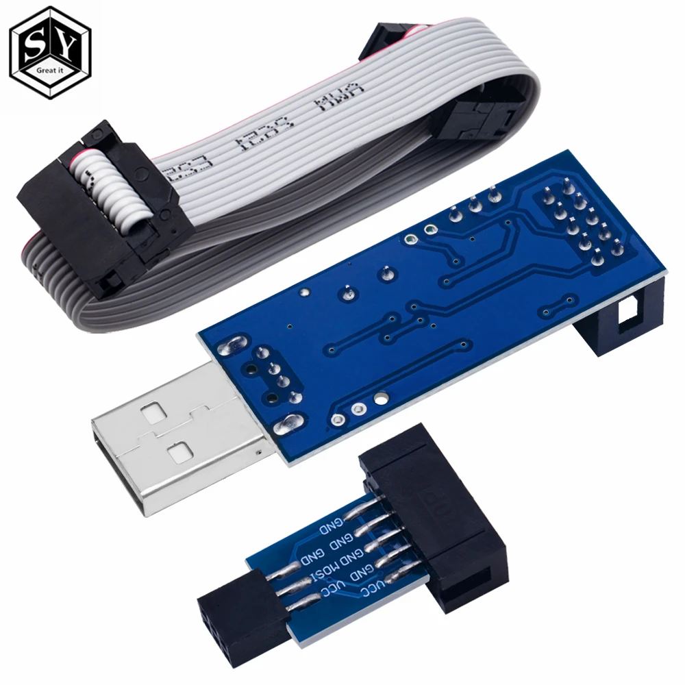 Programador USBASP USBISP AVR, ISP, USB, ASP, ATMEGA8, ATMEGA128, compatible con Win7 64, 1 unidad