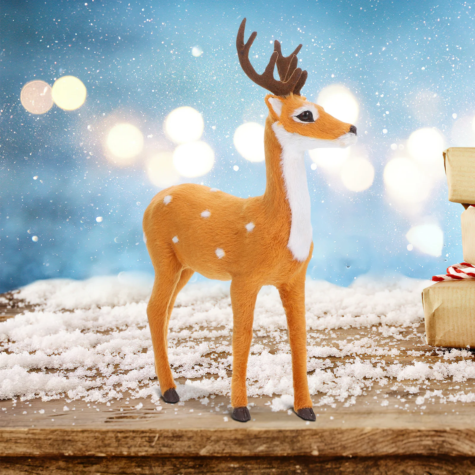 

Christmas Elk Statue Fine Craft Ornament For Home Office Tabletop Decor Elk Christmas Decorations Indoor Xmas Deer