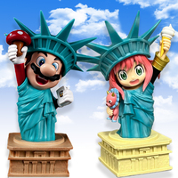 20cm Super Mario Statue Of Liberty Model Toys Mario Cosplay PVC Action Figure Desktop Decoration Model Toy Kids X-mas Gift