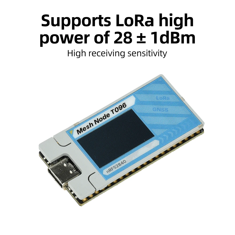 Mesh Node T096 Ultra-Low Power Development Board with Bluetooth 5.0 LoRa Module and GNSS Positioning for IoT Applications