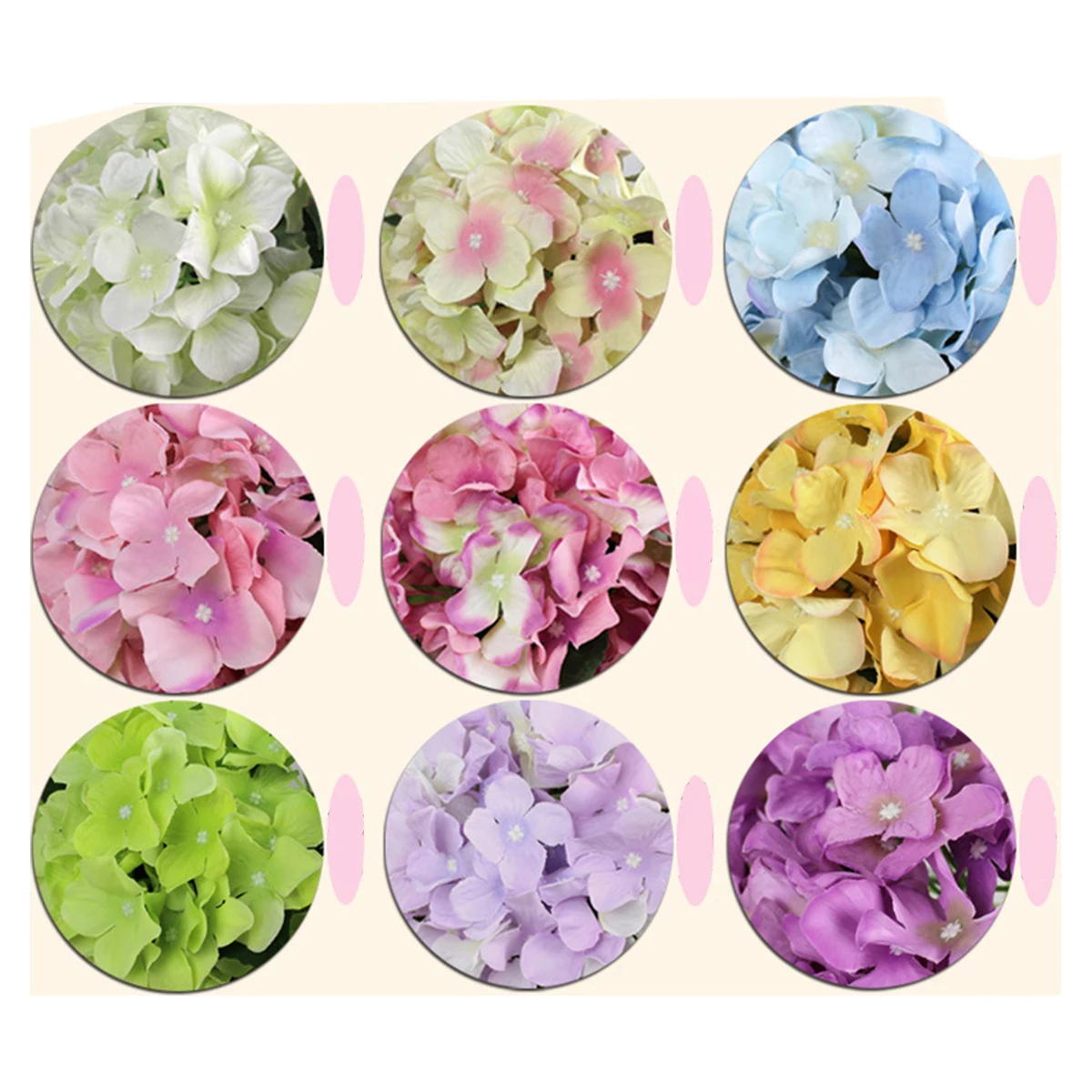 

Artificial Hydrangea Flowers Fake Wedding Bouquet Bridal Realistic Decorations Special Occasions Gold Reusable