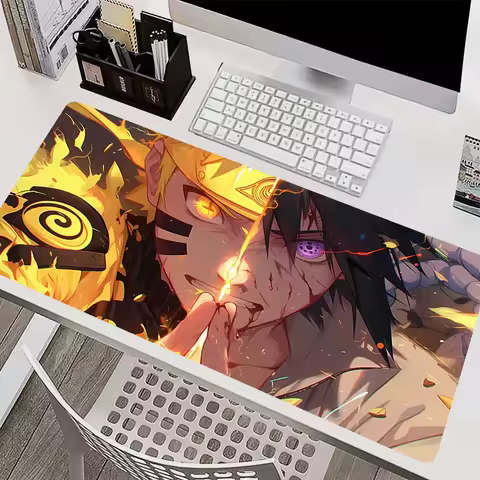 Mouse Pad PC Accessories Keyboard Pad Office Desk Mat Anti Slip Mousepad Rubber Naruto Sasuke Gaming Tablet Pad HD Extended Pad