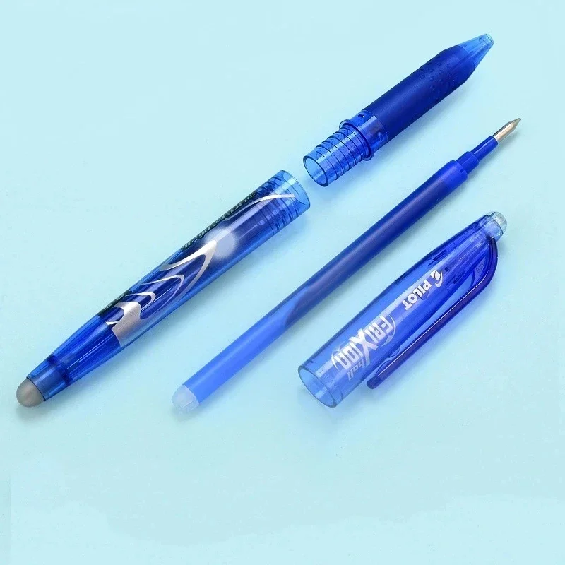 Piloto Frixion Erasable Gel Pen Set, 0.5mm, Azul, Preto, Vermelho, Recarga Substituível, Estudante Escrita Ferramenta Suprimentos, Papelaria Japonês