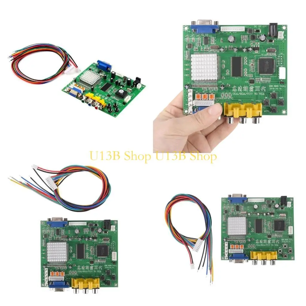 

U13B Аркадный игровой автомат ЭЛТ-монитор RGB/CGA/EGA/YUV в VGA Видеоконвертер Плата экрана высокой четкости Детали