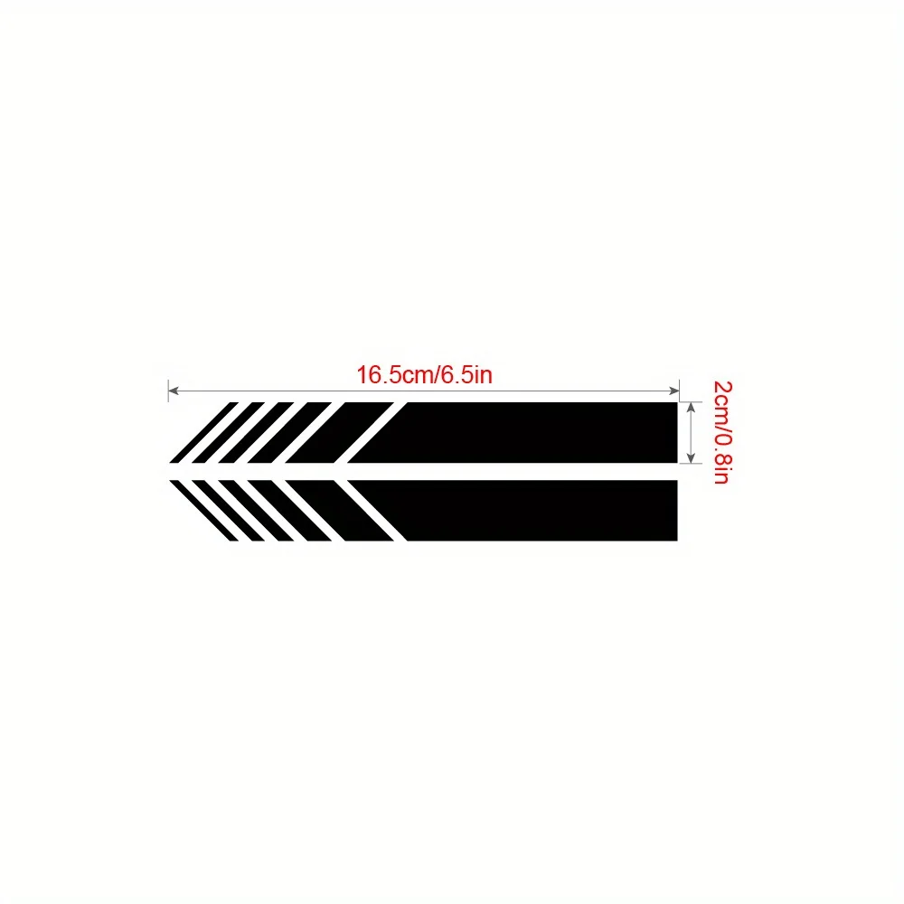 Classic Striped Vinyl Decals - Universal Car Mirror Film (Decorative Scratch Protection) view 4