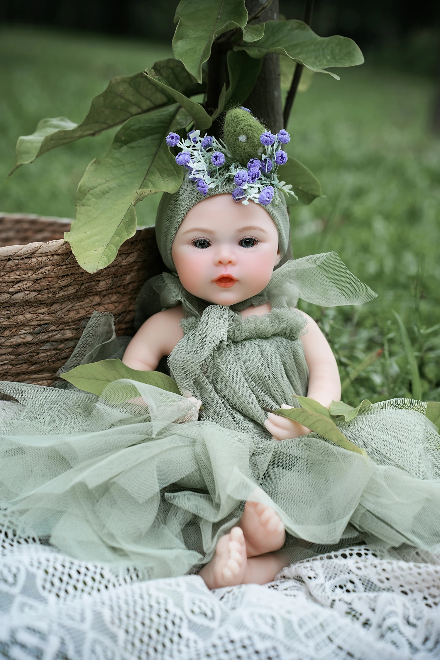 16 inch Lifelike Full Body Silicone Doll 40cm Silicon Reborn Doll Toy Gift for Children