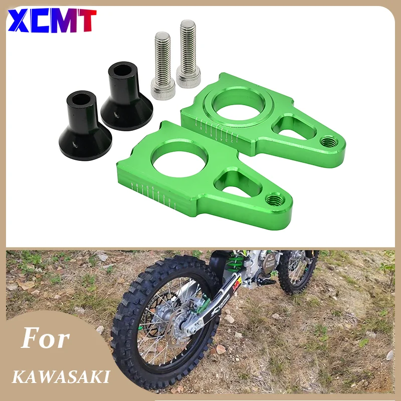 Motocycle For Kawasaki CNC Rear Axle Blocks Chain Adjuster KX 125 250 250F 450F KX125 KX250 KX250F KX450F KLX450R 2003 2016 2018