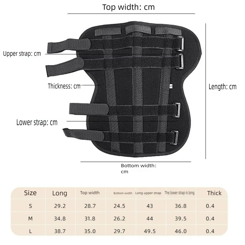 تثبيت حزام الساق للأطفال لوح فولاذي دعم جبيرة الساق المستقرة دعم تنفس قابل للتعديل حامي الركبة #6
