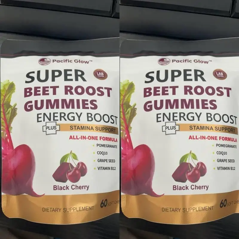 Total Beets Ultimate Heart Health masticables para soporte de presión arterial con polvo de remolacha CoQ10 B vitaminas extracto de grapas 60 piezas