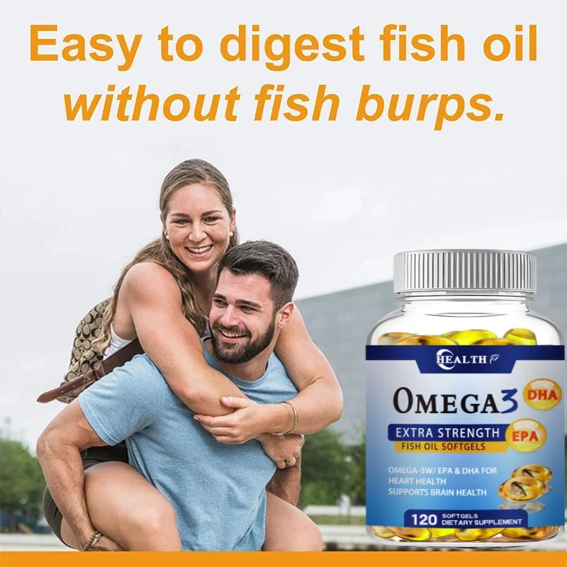 Omega-3 Fish Oil Rich In DHA and EPA, Improve Bad Mood, Relieve Stress, Strengthen The Brain, Improve Memory and Intelligence