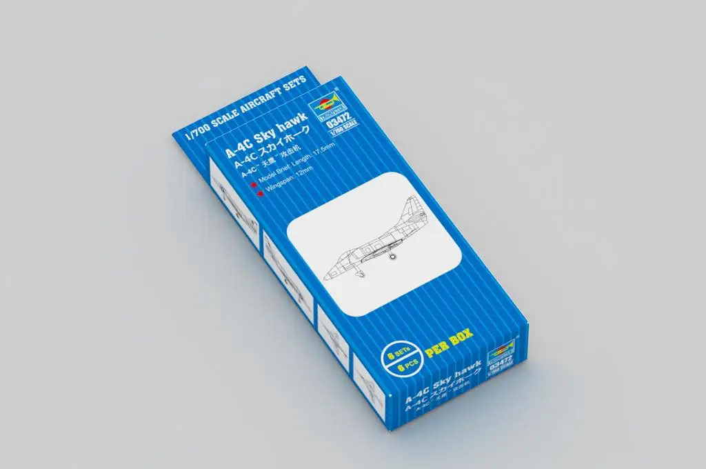 

Набор для сборки пластиковой модели военного самолета Trumpeter 03472 в масштабе 1/700 A-4C Sky Hawk