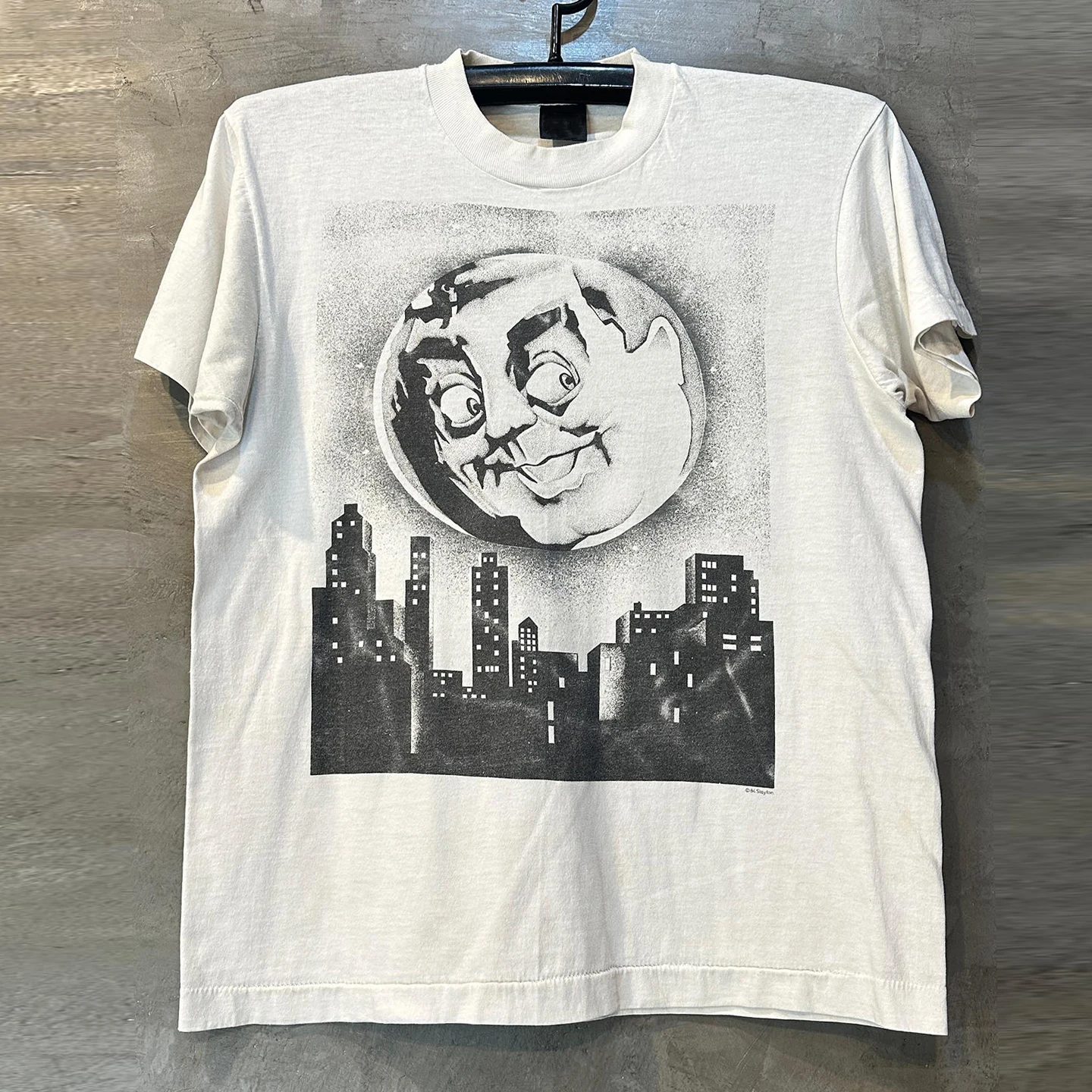 American Digital Direct Print Short Sleeve T-Shirt Vintage Heavyweight Small Collar Handsome Half Sleeve Trendy Tee