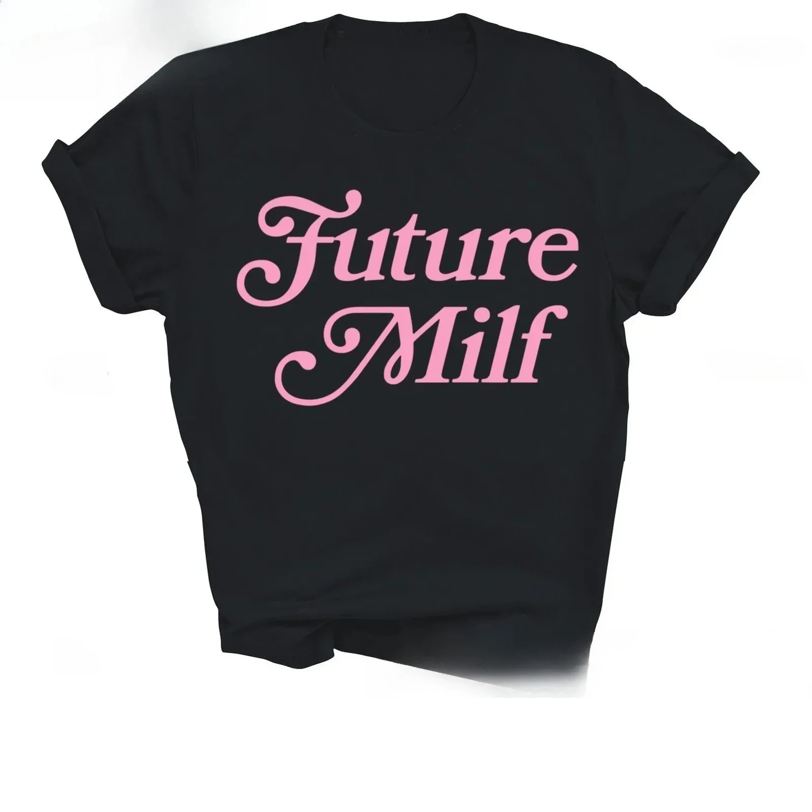 Future Milf Funny Unisex Shirt Gift with Soft Summer Grunge Vintage Y2k Aesthetic Minimalist Shirt Street Fashion Trendy Tee Top
