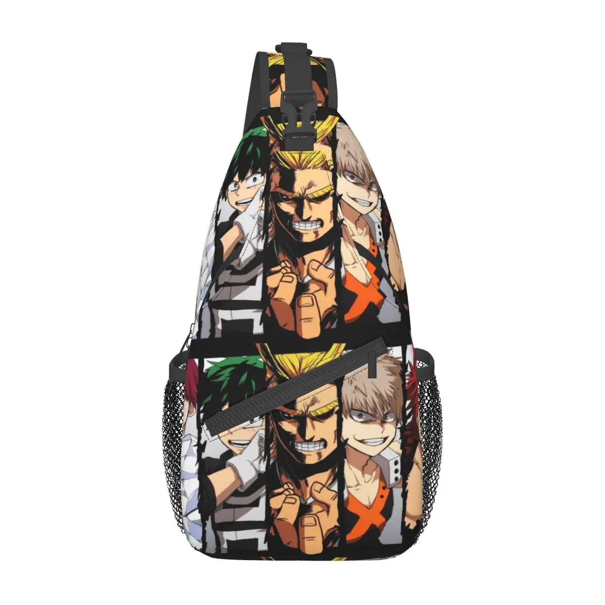 My Hero Academia Collage Sling Bags pecho Crossbody hombro mochila deportes al aire libre Daypacks Academy Anime Pack para hombres y mujeres