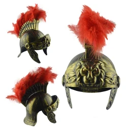 Roman Helmet Gold Warrior Roman Fighter Cosplay Costume Perfect Accessory