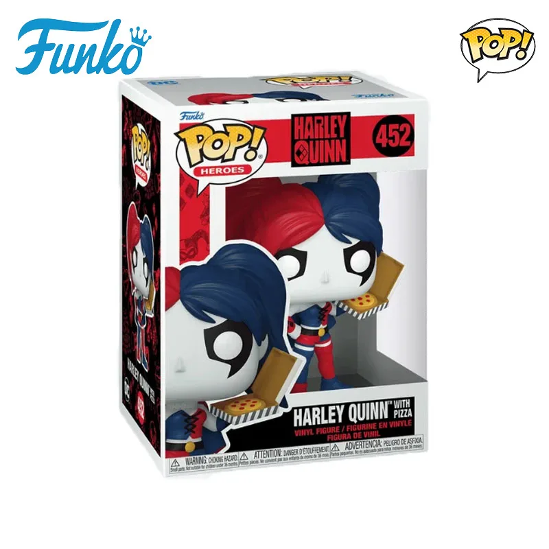 

Funko POP Original Genuine Harley Quinn with Pizza 452 Action Figure Toys for Boys Girls Kids Gift Collectible Model Ornaments