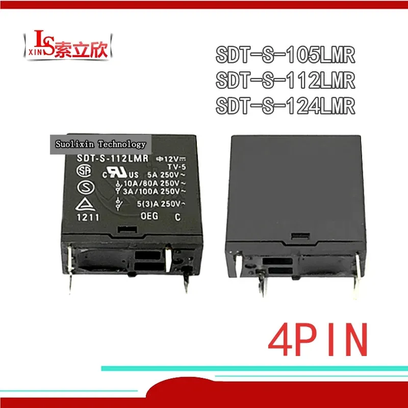 10PCS/LOT 100%Original New Relay SDT-S-105LMR  5V  SDT-S-112LMR  12V  SDT-S-124LMR  24V  SDT S 124LMR  4PIN  5A