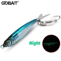Metal Jig Lure 20g 30g 40g Spinner 3D Eye Color Laser Spinning Gear Fishing Tackle Blade Hook Swimbait Pesca VIB Sinking Bait