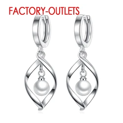 Newest 925 Sterling Silver Earrings For Women Hot Sale Pearl Earrings Fashion Jewelry Accessory Korean Earrings Factory Price