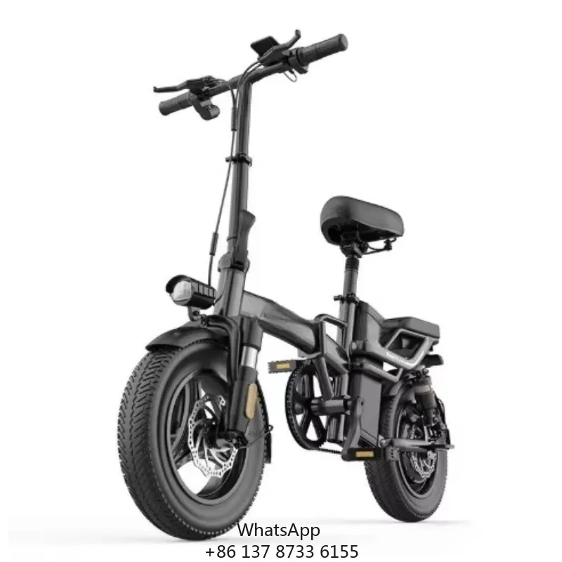 

14'' Folding Fat Tire Electric Bicycles 400w Motor 48v Ebike Fat City Road Bike GPS Positioning