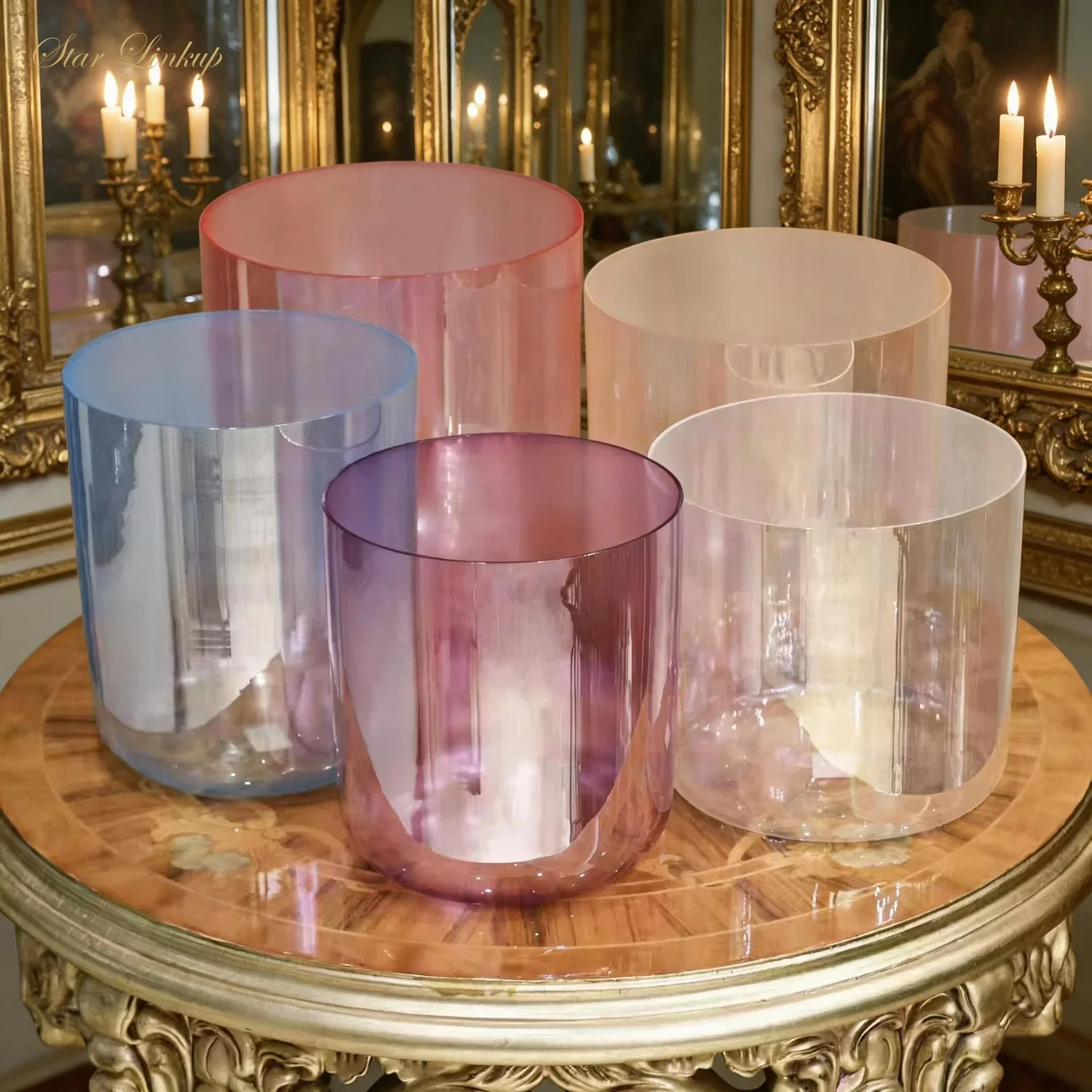 NEW2026 Design Five Element Alchemy Crystal Bowl Harmony Sound Sets With Bag cuenco blood bowl crystal bowls cuenco cuarzo