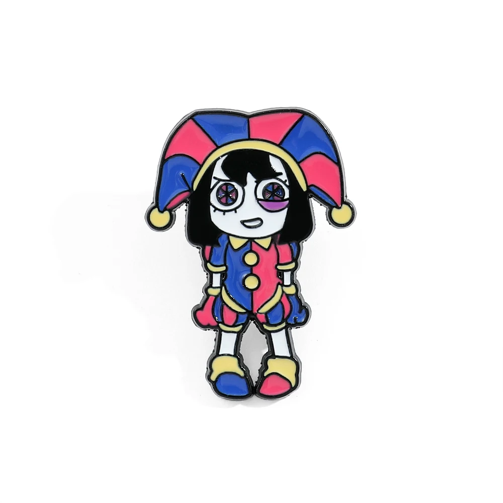 The Amazing Digital Circus Brooches Cartoon Pomni Jax Enamel Lapel Pins Circus Theater Metal Badges for Backpack Accessories