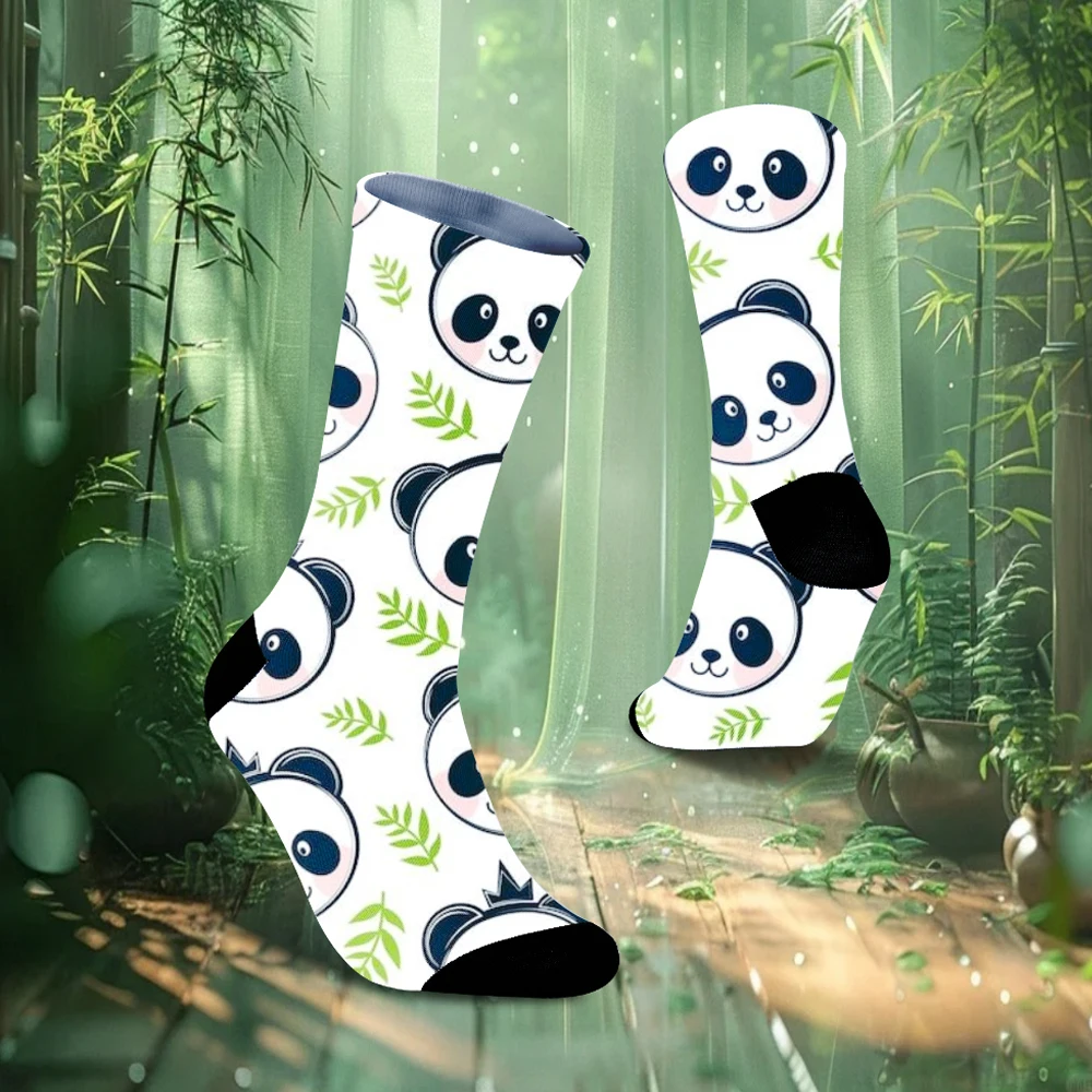 Calcetines deportivos con estampado de animales de cerveza para hombre y mujer, medias divertidas y divertidas de estilo Hip Hop, Skateboard y Panda, novedad de 2024