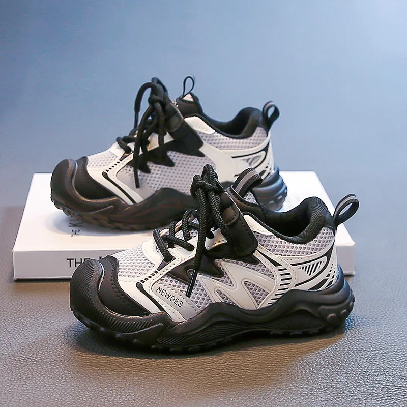 

Осень 2023, новые детские кроссовки с дышащими пальцами, красивая спортивная обувь для мальчиков с мягкой подошвой, теннисные туфли для девочек, нескользящая