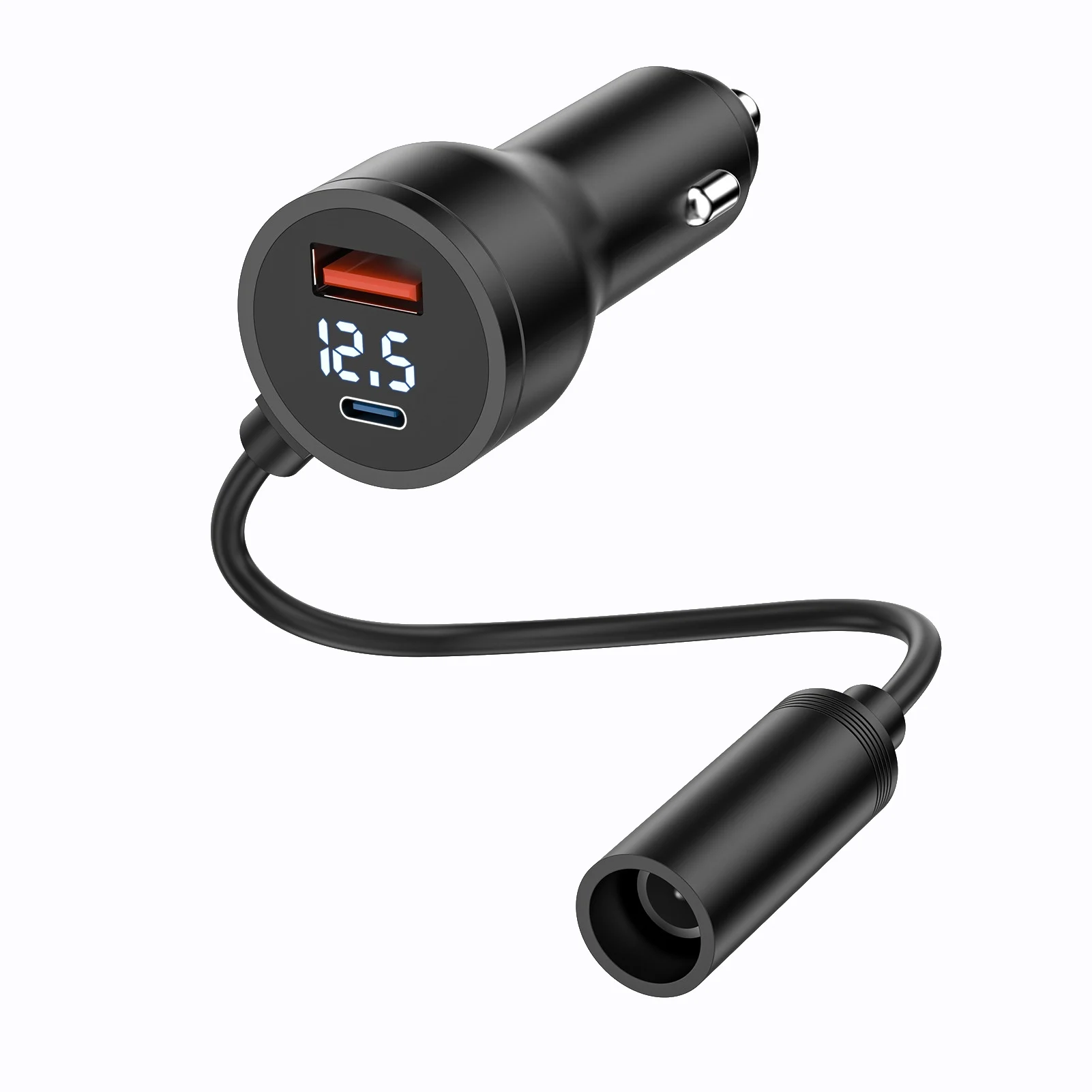 For Starlink For Mini DC Vehicle Adapter 12V 5A 100W with Real-Time Voltage Display and Multi-Layer Circuit Protection
