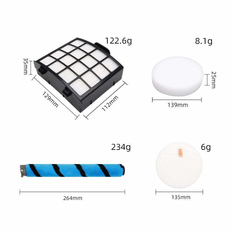 Main Brush HEPA Filter Foam and Felt Filter Parts for Shark AZ2000 / AZ2000W / AZ2002 Robot Vacuum Cleaner Accessories