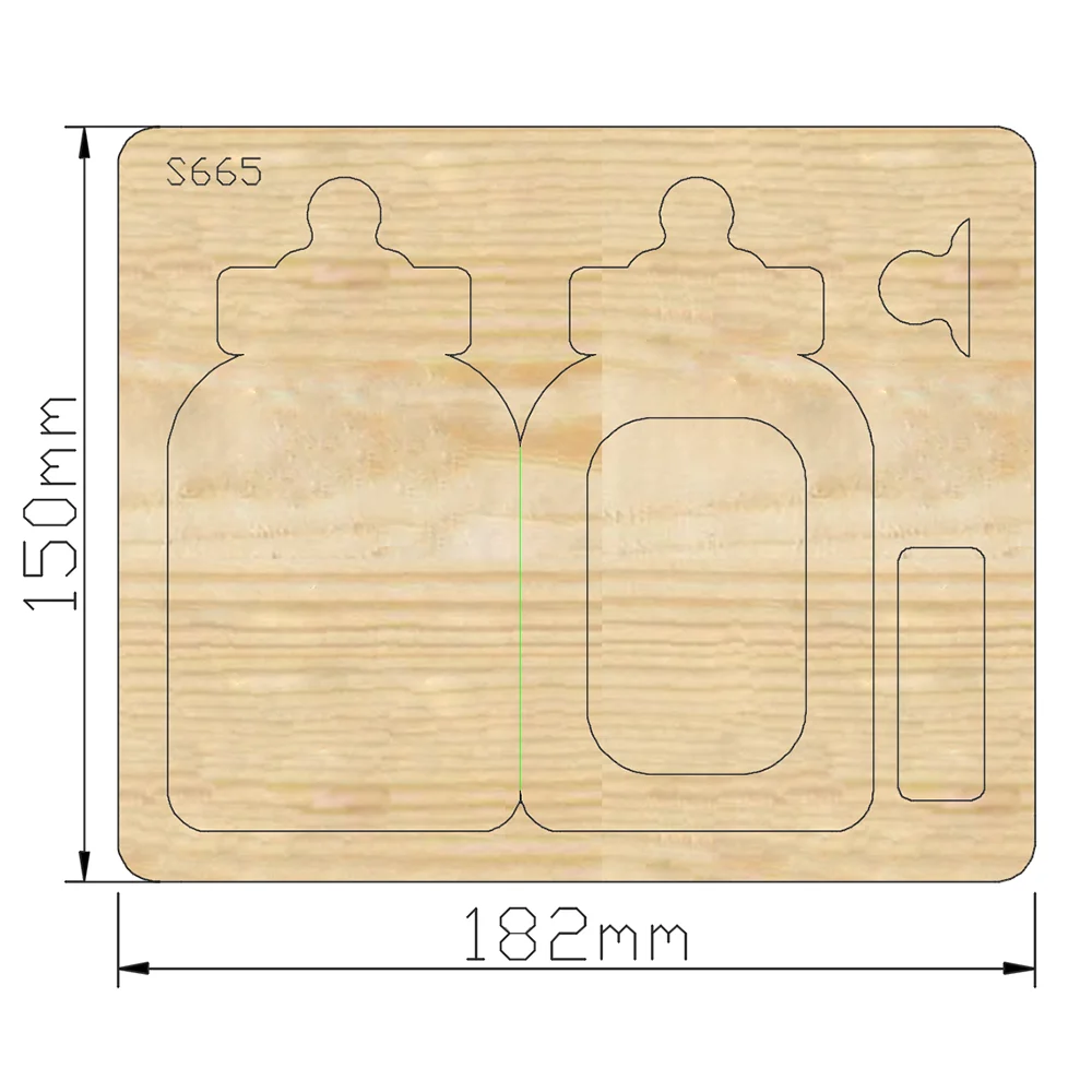 New baby's feeding bottle Wooden Cutting Dies Suitable For Common Die Cuts Machines In The Market