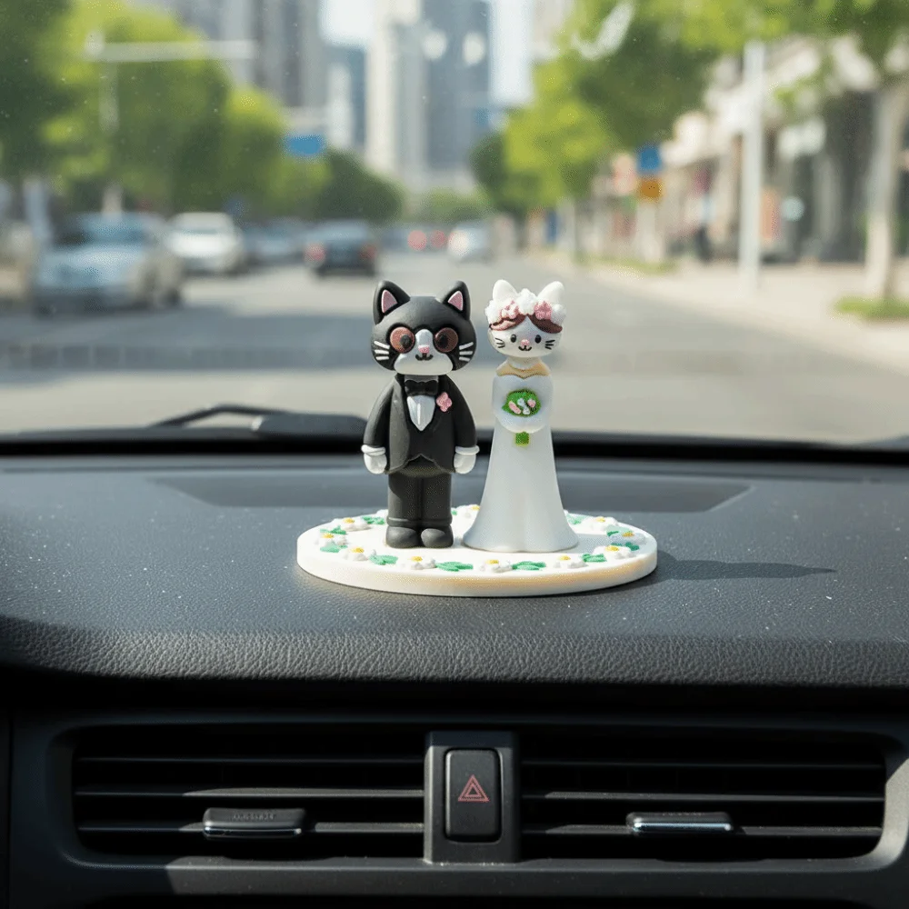 Bride Groom Car Ornaments Floats Design Festive Style Home Decoration Ornaments Wedding Theme Room Decor