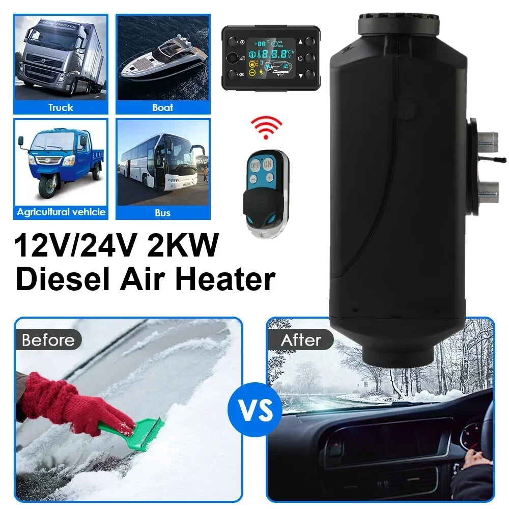 

12V/24V 2000W Diesel Heater Car LCD Webasto Parking Seat Heating Low Noise Fuel Truck Boat Dry Without Turning on The Engine