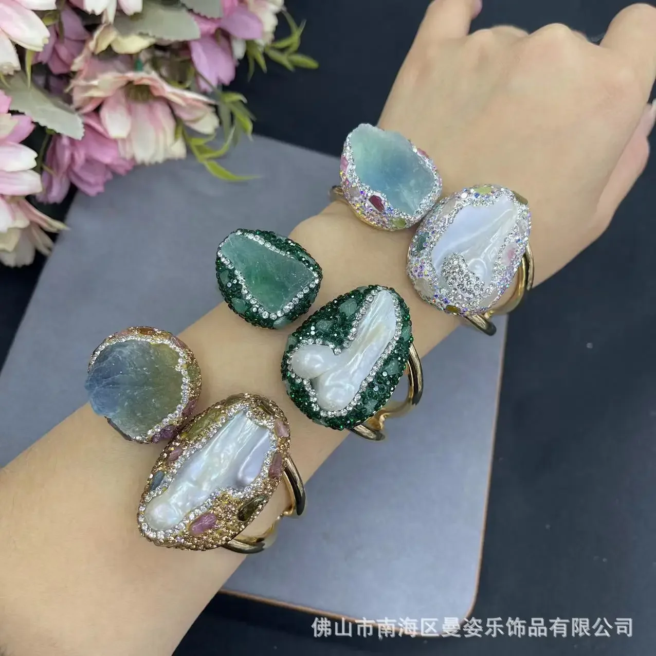 New natural colored orb stone jewelry baroque pearl bracelet e-commerce natural stone popular jewelry wholesale