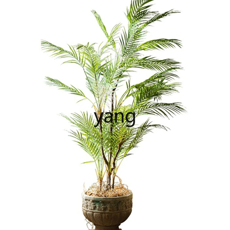 LXL Areca Palm Simulation Green Plant Large Palm Living Room Floor Plant Decoration Indoor Artificial Tree