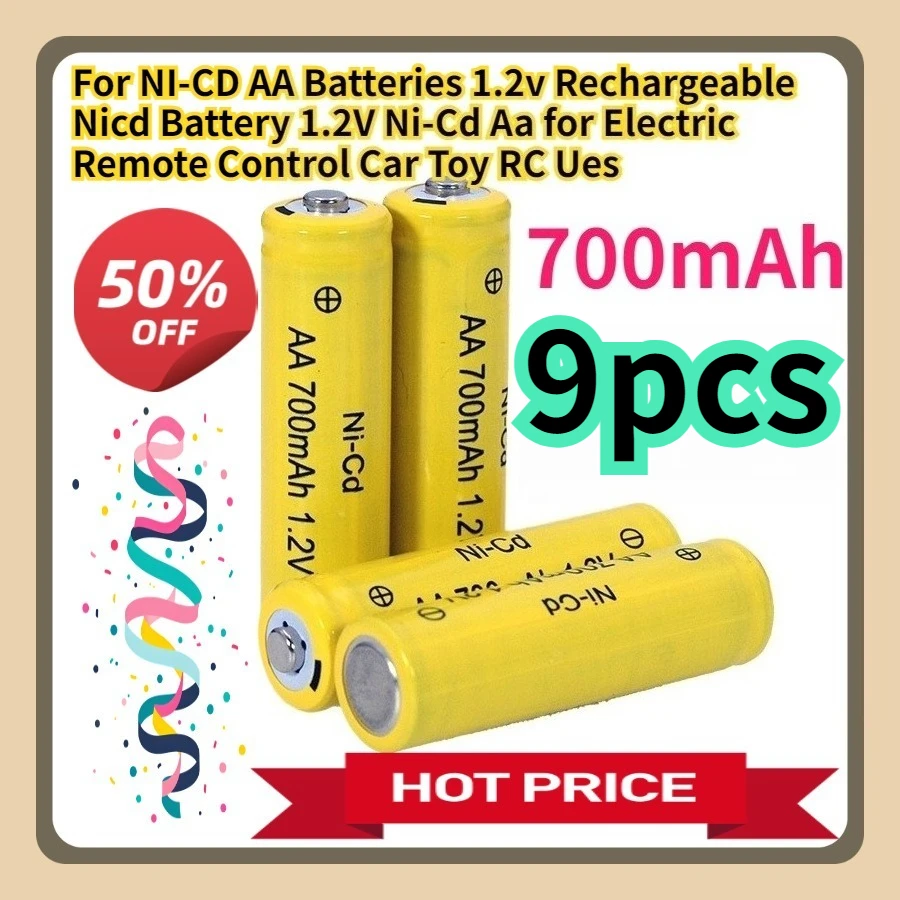 

For NI-CD AA Batteries 1.2v Rechargeable Nicd Battery 1.2V Ni-Cd Aa for Electric Remote Control Car Toy RC Ues