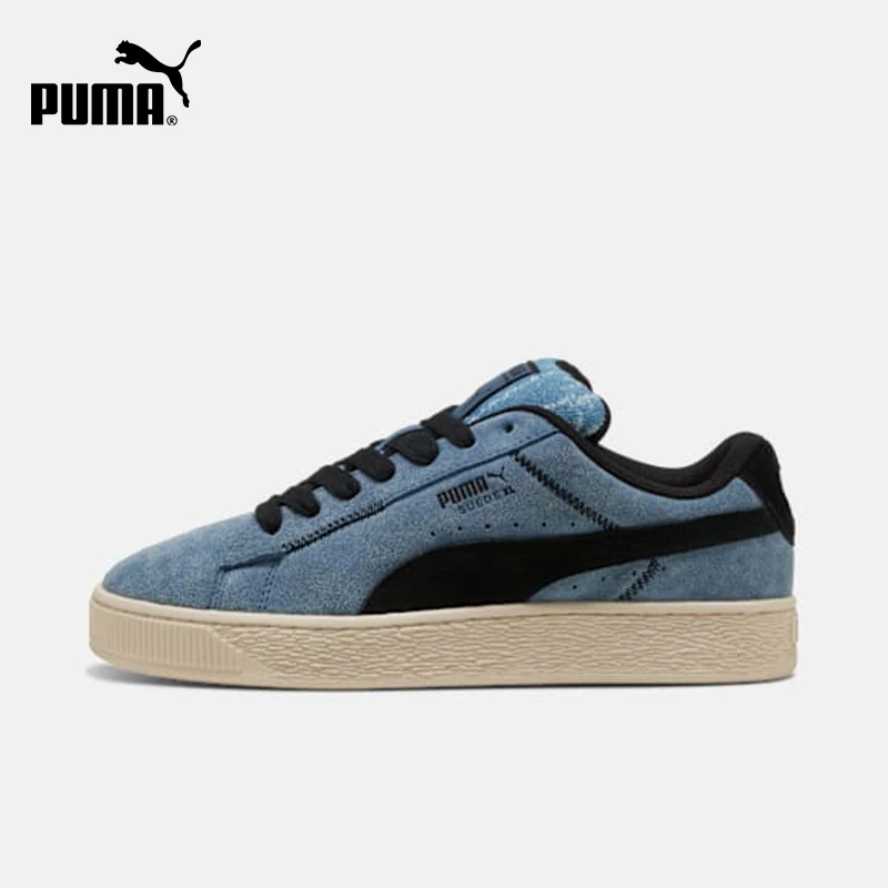 Puma genuine SuedeXL new men's and women's blue and black low top casual board shoes 402569-01