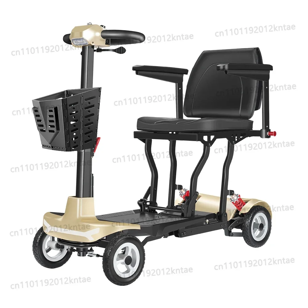 T350 upgrade auto folding small compact foldable light weight mobility scooter luggage lightweight mobility scooter