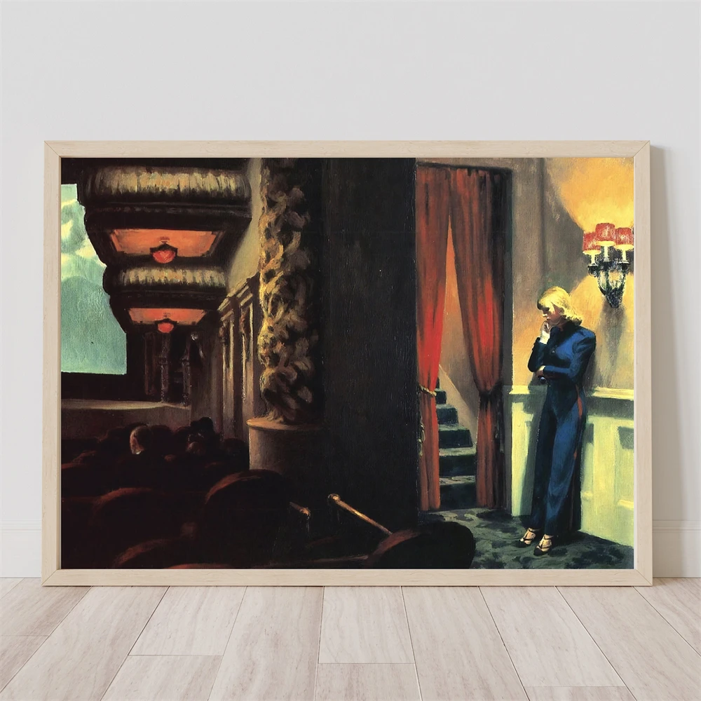 Morning Sun by Edward Hopper Print Minimalist Modern Edward Hopper New York Movie Poster Modern American Realism Canvas Painting